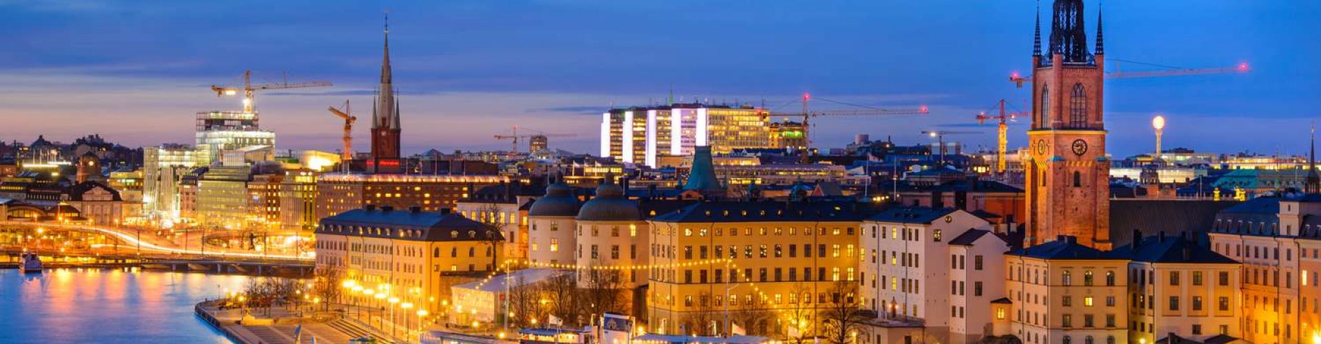 Stockholm cityscape at dusk