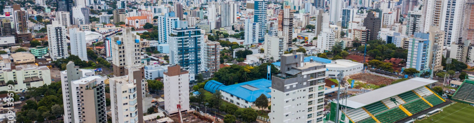 Chapecó cityscape at sunset