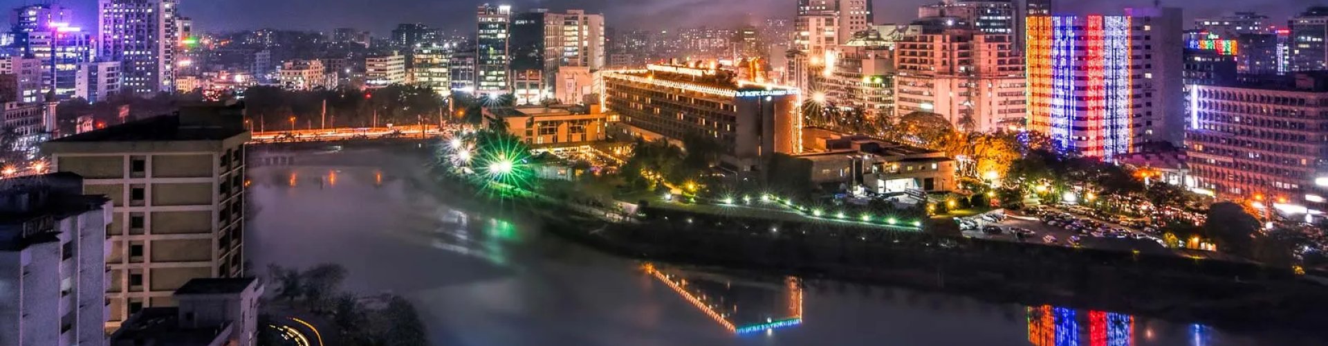 Sunset skyline of Dhaka, BD
