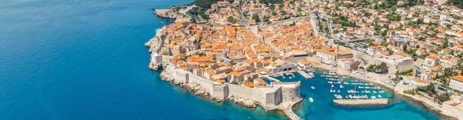 Beautiful Dubrovnik view at dusk