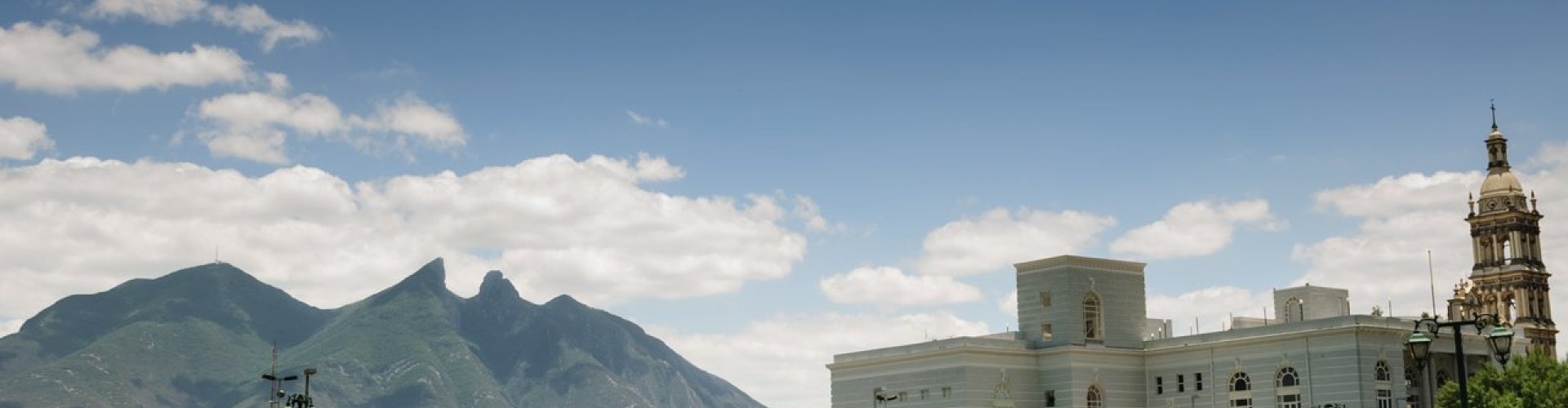 Sunset over Mexico City skyline