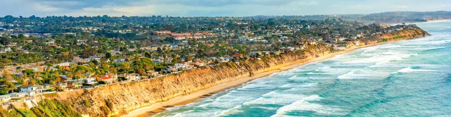 Beautiful San Diego coast at sunset