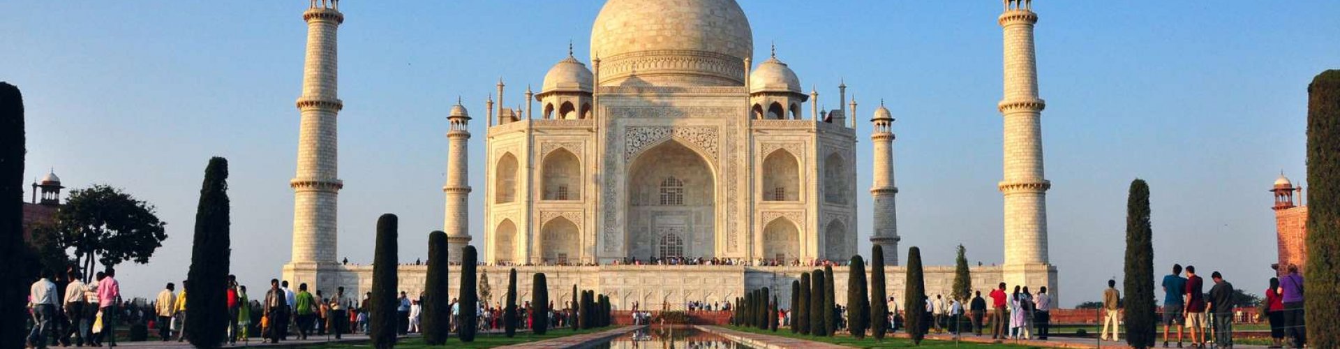 New Delhi cityscape at sunset