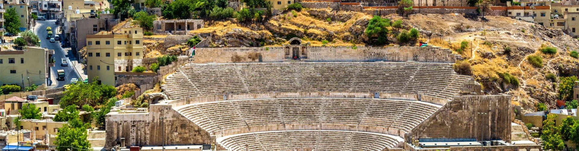 Amman cityscape at sunset