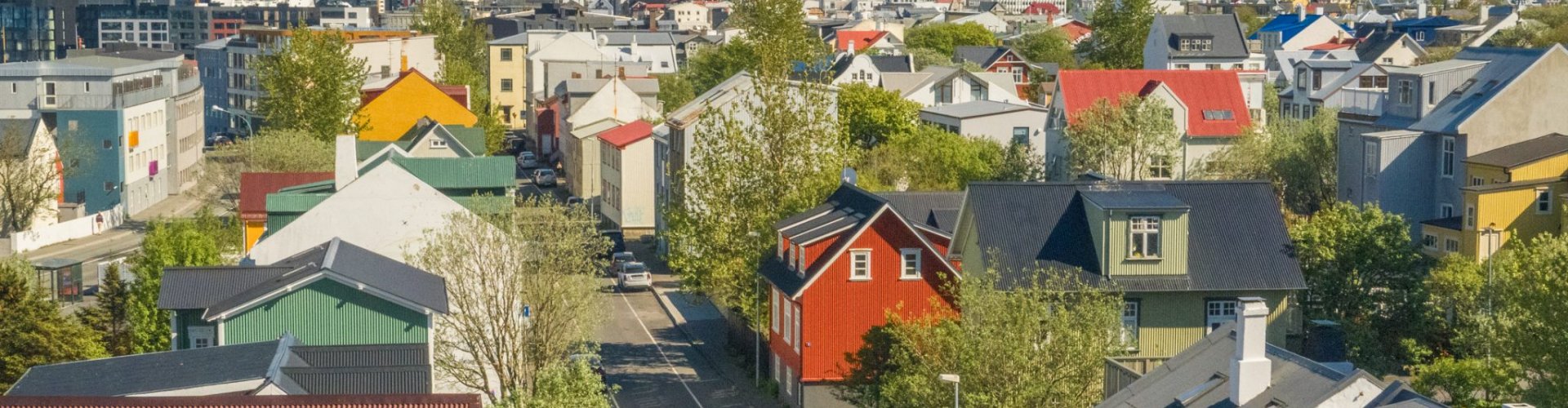 Reykjavík cityscape at dusk