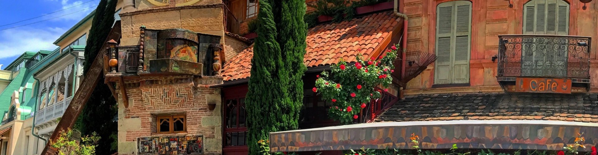 Scenic view of Tbilisi City skyline