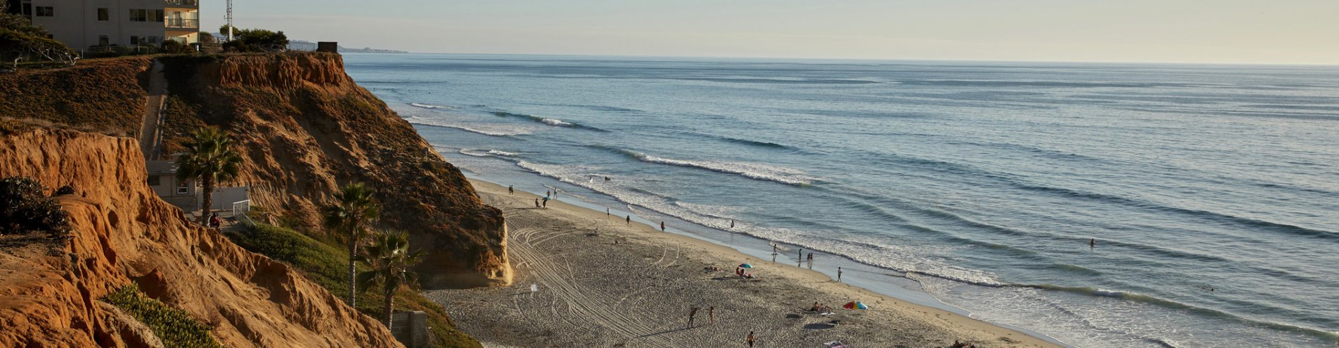 Sunset view over Solana Beach coastline
