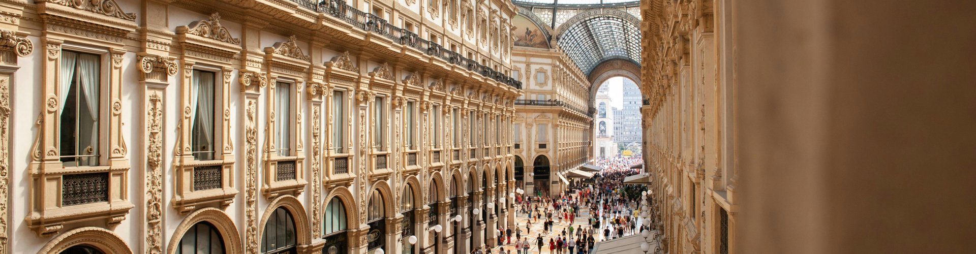 Evening view of Milan skyline